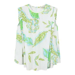 tanni25夏新款度假休闲纯棉宽松无袖A版显瘦圆领上衣TO11BL155A