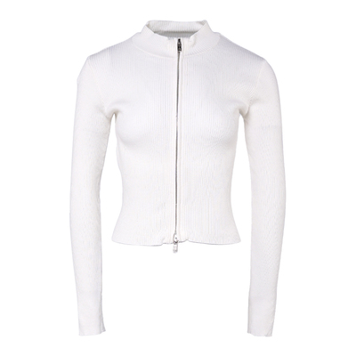 秋冬针织上衣BM双拉链立领