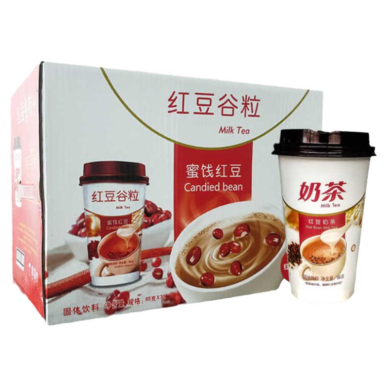 飘飘缘红豆奶茶30杯*60g整箱速溶