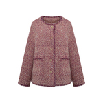 NAZ那子大码冬季矜贵小香内里羽绒重工贵气胖mm亮丝彩呢保暖外套