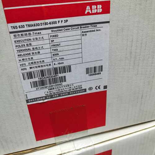 配件ABB塑壳断路器T6S 630 TMA630/3150-63议价