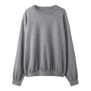 PENNYPENG 朝朝暮暮 经典茧型极简风圆领松弛80支精纺羊绒套头衫