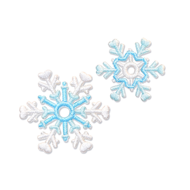 圣诞惊喜 雪花小鹿刺绣布贴包包装饰围巾DIY手账本贴纸衣服补丁贴