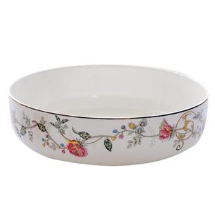 精致漂亮的盘子6英寸小深盘家用菜盘陶瓷汤盘蒸蛋羹盘专用高级感