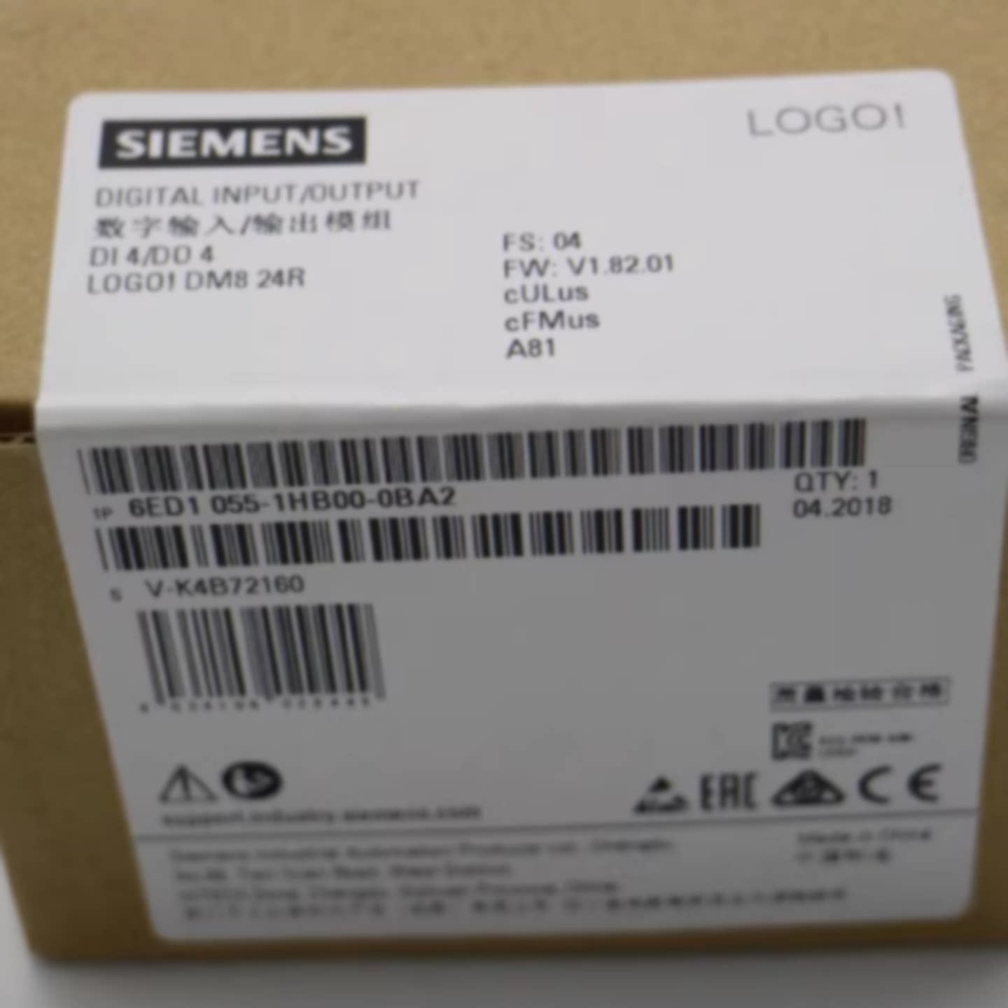 议价6ED1055-1HB00-0BA2西门子LOGO!数字量扩展模块6ED10551HB000