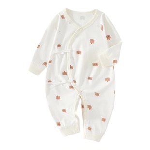 新生婴儿衣服春秋款宝宝连体衣纯棉哈衣刚出生婴儿和尚服秋冬四季