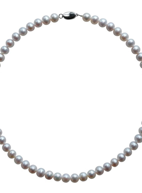 天然淡水项链淡水珍珠s925银扣