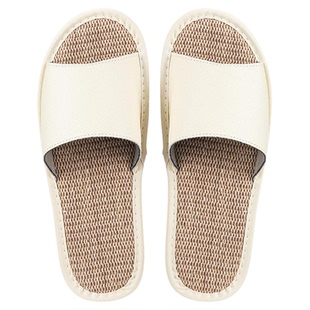 霜山凉拖鞋女款男士日式牛皮亚麻底夏季防滑吸汗室内软底情侣家居