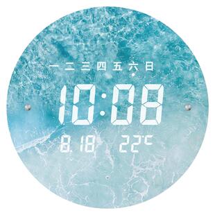 智能led数字挂钟客厅家用万年历静音挂钟表挂墙2026新款创意时钟