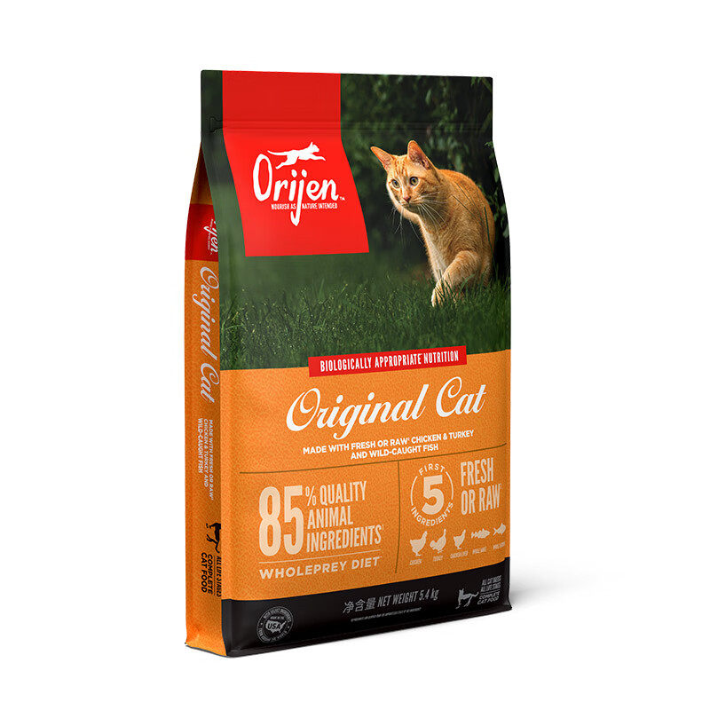 加拿大(美产) Orijen渴望 85%肉含量●鸡肉/六种鱼/红肉 猫粮 1袋