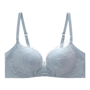 安莉芳正品牌舒挺杯加厚小胸显大聚拢内衣女无钢圈性感蕾丝文胸罩