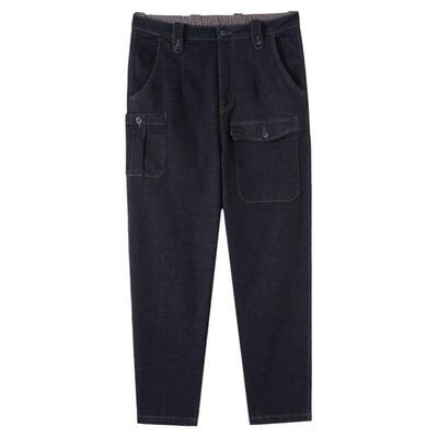 流石男装多口袋设计感休闲牛仔裤