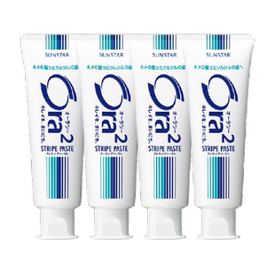 皓乐齿条纹牙膏清爽薄荷味140g*4支护龈减少牙渍清新口气4件装