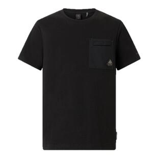 MOOSE KNUCKLES 男士棉质金属LOGO短袖T恤小剪刀
