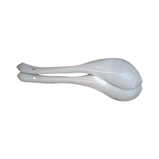 無人问津 精选 全釉 白瓷勺子 调羹 稍稍带点灰度  长柄