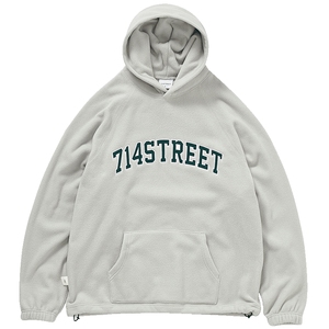 714street美式加绒卫衣男女春秋日系帽衫情侣装连帽摇粒绒外套