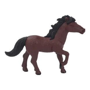 黑棕黄银骏马奔腾摆件道具草原场景微缩迷你仿真微缩动物王国模型