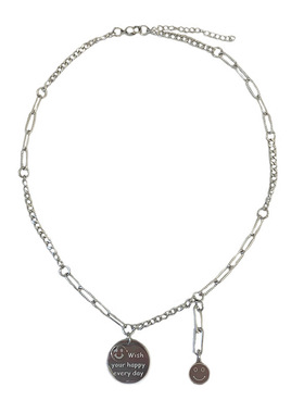 不掉色项链女气质钢制时尚吊坠