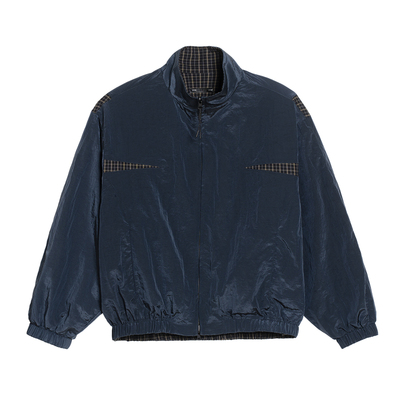 2026春季新品双面穿夹克短款潮牌石头岛金属尼龙风格面料立领外套