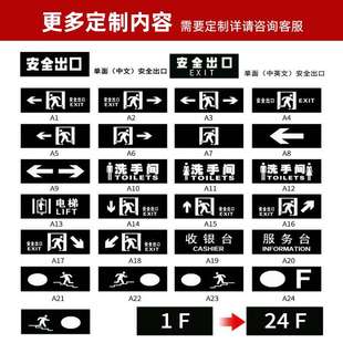 百士安新国标安全出口消防标识牌指示灯通道应急疏散楼层照明灯
