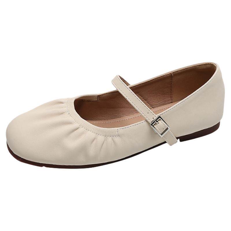 小羊皮~法式芭蕾鞋平底单鞋女款软底舒适豆豆鞋夏大码女鞋41到43