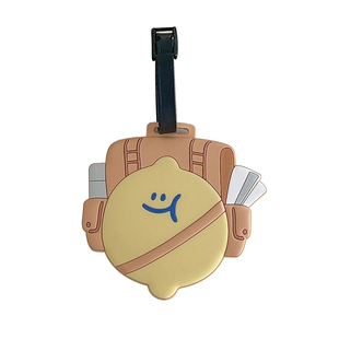 韩国secondmorning可爱柠檬行李牌托运吊牌旅行箱背包防丢姓名牌