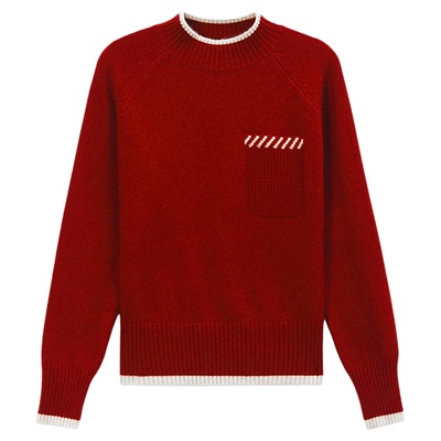 恒源祥半高领羊毛加厚打底毛衣女