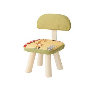 儿童小凳子靠背小椅子实木卡通木凳换鞋凳家用宝宝矮凳布艺凳子