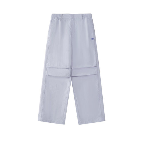 FILA FUSION斐乐梭织长裤女2026夏季新款休闲宽松运动裤阔腿裤子