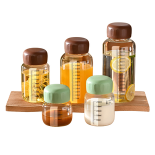 胖胖杯玻璃杯新款女高颜值杯子便携豆浆咖啡果汁杯刻度牛奶杯水杯