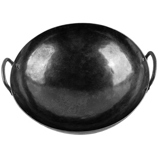 炒锅章丘双耳铁锅老聂家直销纯手工锻打无涂层不粘锅圆底家用炒锅