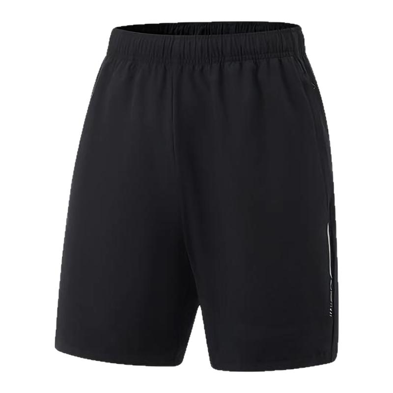 Li Ning/李宁健身系列冰丝排汗梭织棉质系带速干中腰直筒五分短裤