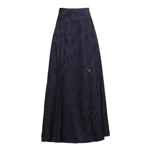 新中式国风马面裙提花百褶裙女裙子秋冬2025新款半身裙A字裙长裙