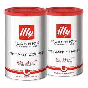 illy意利冻干速溶黑咖啡粉95g原装进口中度烘焙无蔗糖添加美式