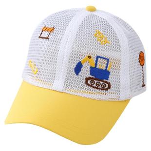 儿童凉帽夏季棒球帽女童薄款网帽遮阳男宝宝超萌卡通防晒太阳帽子