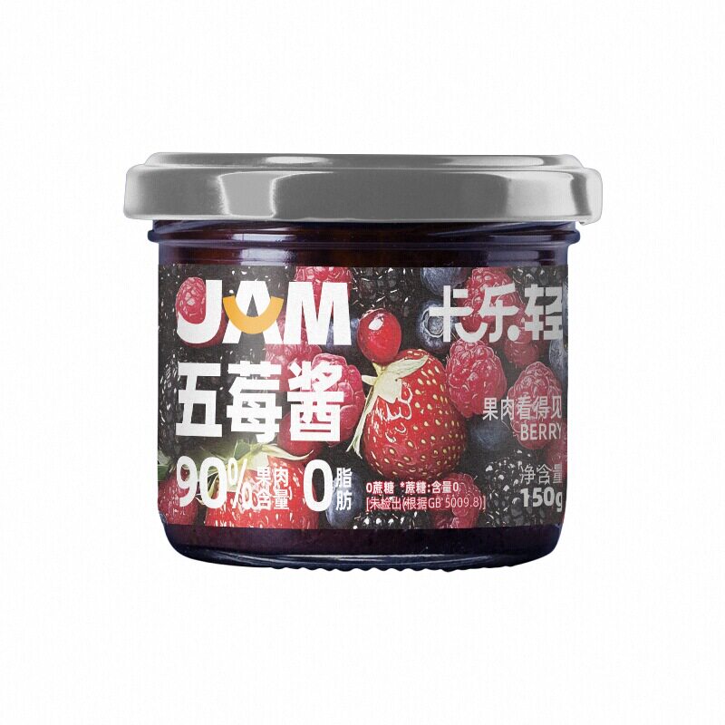 卡乐轻纯熬五莓酱90%莓果添加