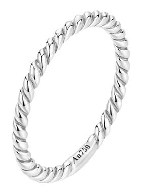 进口D色莫桑石麻花戒指