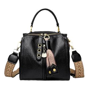 波士顿包单肩斜挎包女2025新款包包时尚软皮手提包休闲百搭枕头包