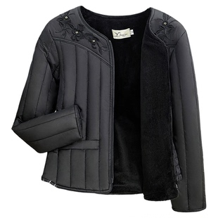 冬季羽绒棉服内胆女短款加绒保暖内搭棉衣妈妈贴身内穿v领小棉袄