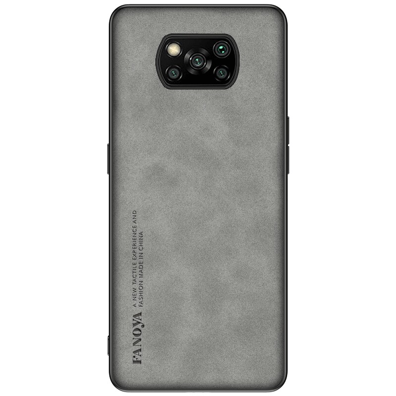 适用 小米POCO X3国际版手机防摔壳X3Pro羊巴皮保护套X3NFC镜头全包轻薄磨砂抗滑男女款轻奢简约保护软套