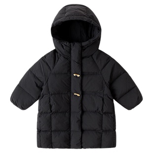 【三防】儿童中长款红色羽绒服宝宝保暖衣服棉服男童冬季羽绒外套