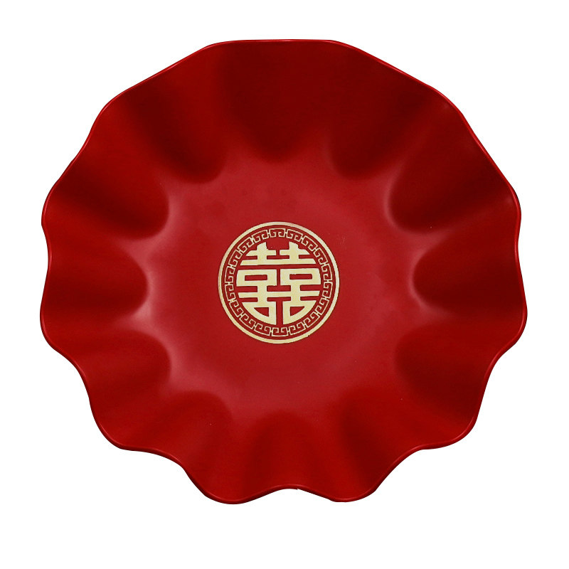 果盘结婚礼专用水果盘2026新款红色喜糖干果盘子订婚婚庆用品大全