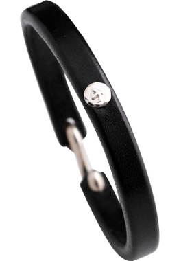 一休进口枥木植鞣革皮手环纯银