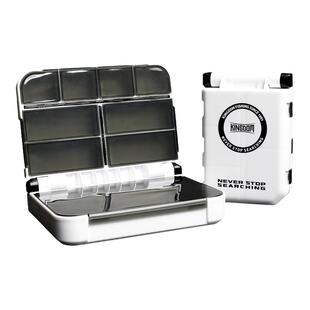 国王路亚饵盒双面小路亚盒路亚配件盒鱼钩收纳盒双层渔具假饵便携