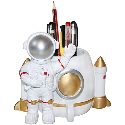 轻奢高档潮流宇航员笔筒网红创意