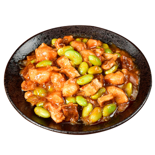 粮农毛豆鸡丁料理包大份量装1000g商用速食半成品快餐盖饭预制菜