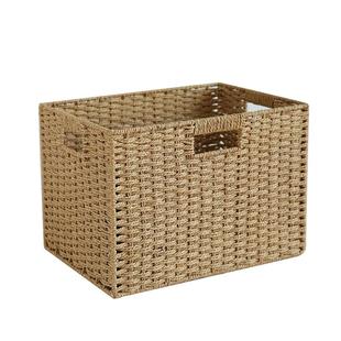 编织收纳筐柜子收纳箱家用玩具衣物书柜杂物收纳盒收纳篮储物箱子