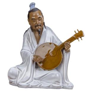 中式石湾公仔陶瓷人物客厅书房假山盆景栽茶宠摆设古典陆羽李白