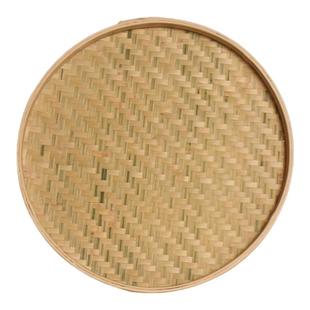 肠粉专用竹编制品手工竹匾圆簸箕家用筛子簸箕炊蒸菜餐厅晾晒装饰