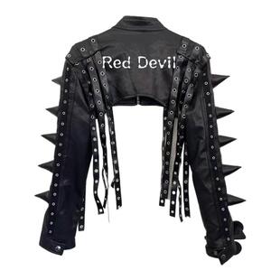 【AGD】RedDevil暗黑朋克重工铆钉外套上衣视觉系小众remake皮衣